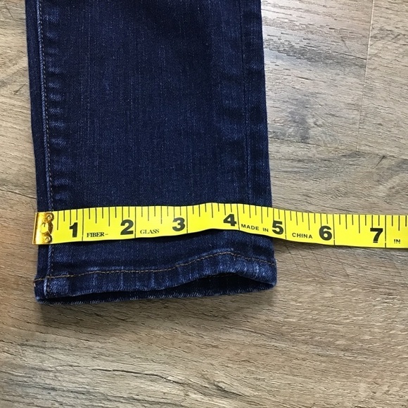 J Brand Jeans Size 27 Denim Capri Pure Ankle Mid Rise Stretch Fabric Dark Blue - Picture 12 of 12